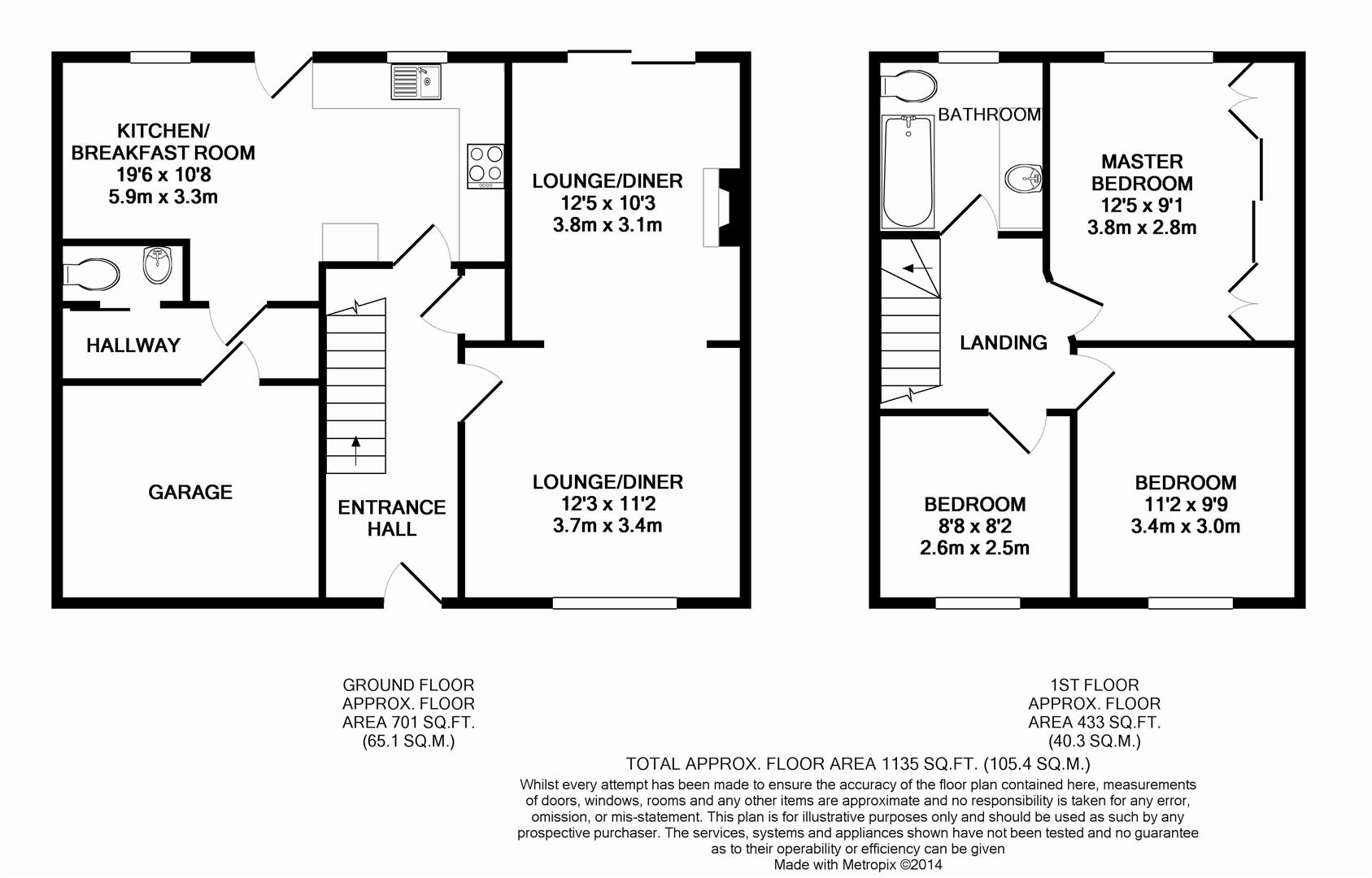 Floorplan for Middleton Road, Horsham